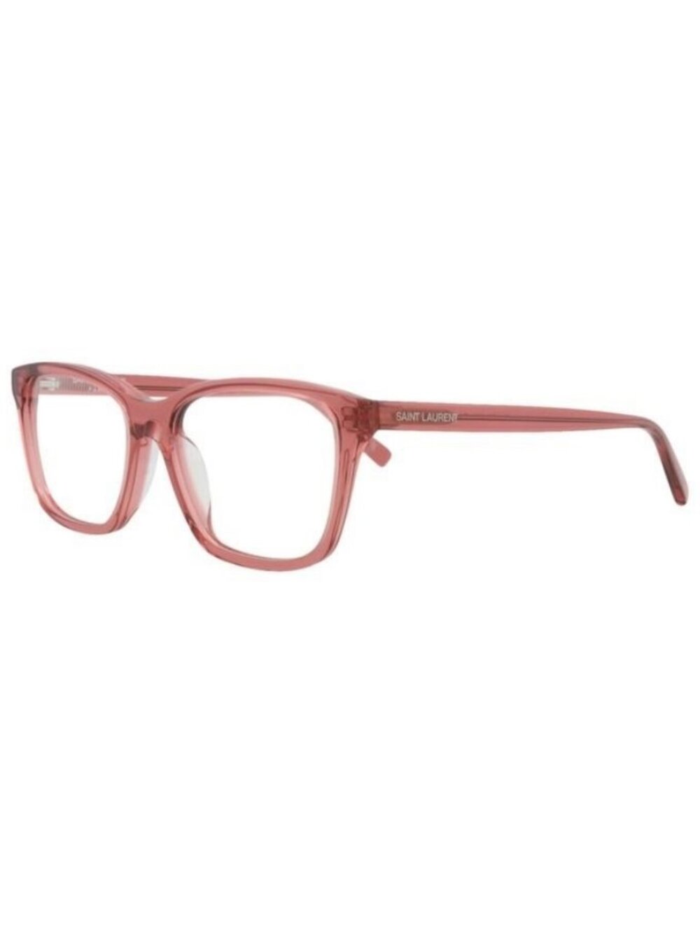 New Saint Laurent Womens Square/Rectangle Pink Pink Transparent Fashion Designer